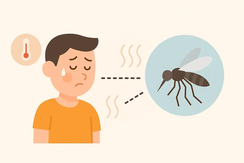 zatsugaku summer man sweating and mosquito