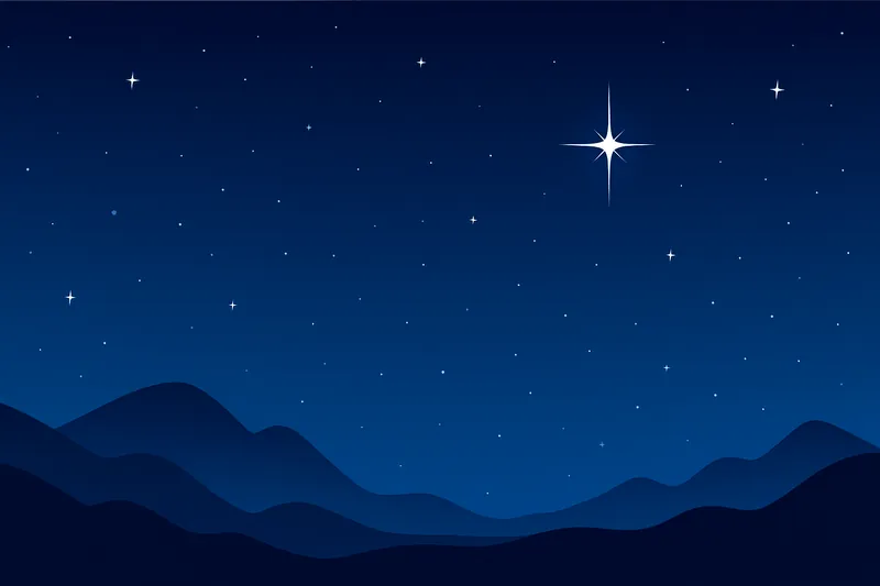 zatsugaku summer night sky with stars and mountains