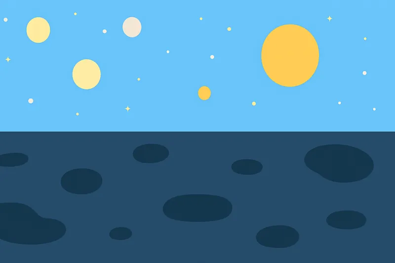 zatsugaku universe abstract night sky and ground