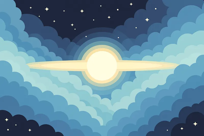 zatsugaku universe celestial body in cloudy sky