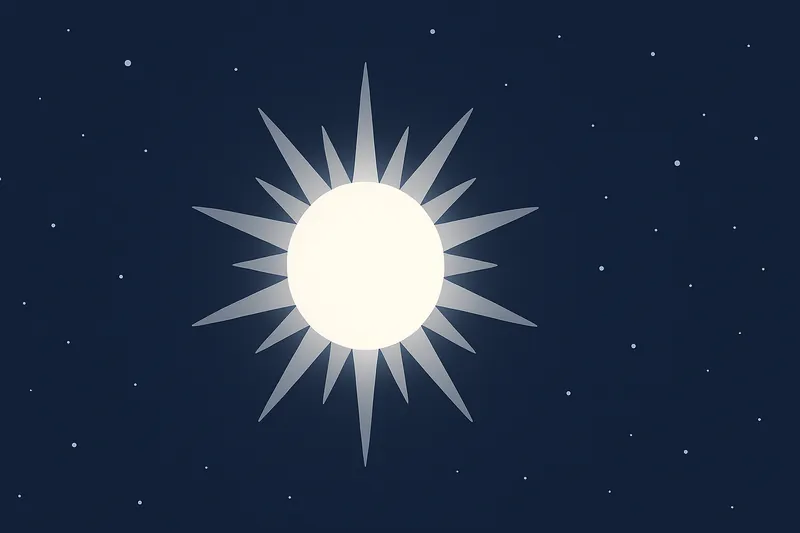 zatsugaku universe glowing sun in starry night