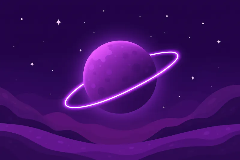 zatsugaku universe purple planet with neon ring