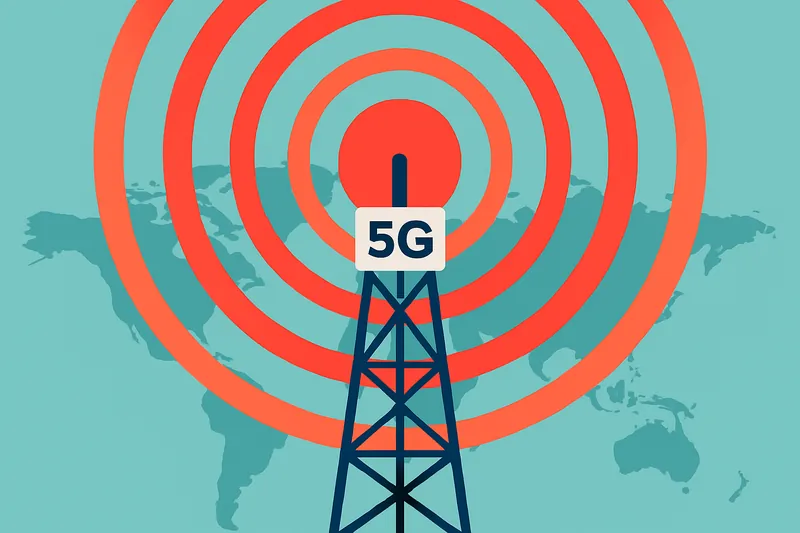 zatsugaku urban legend 5g signal tower on world map