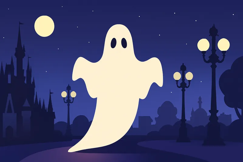 zatsugaku urban legend ghost at night with castle and streetlights