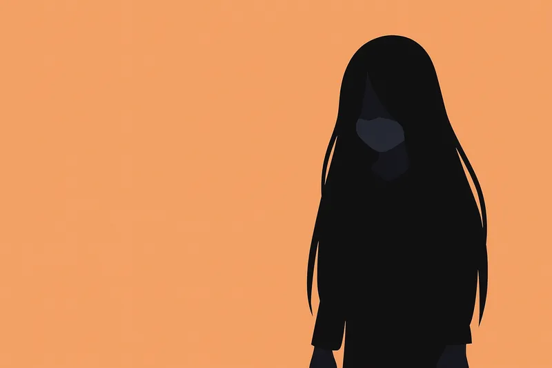 zatsugaku urban legend girl in black with long hair