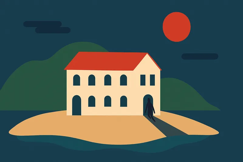 zatsugaku urban legend house on island with figure