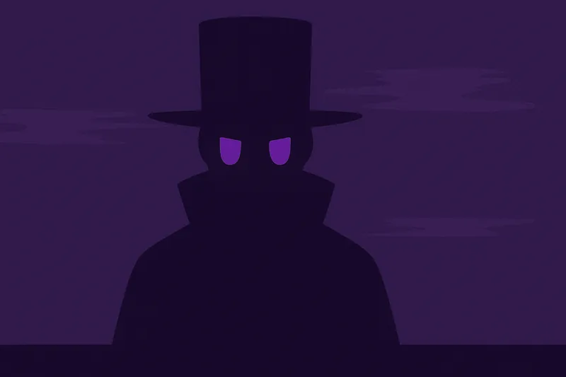 zatsugaku urban legend mysterious figure top hat purple