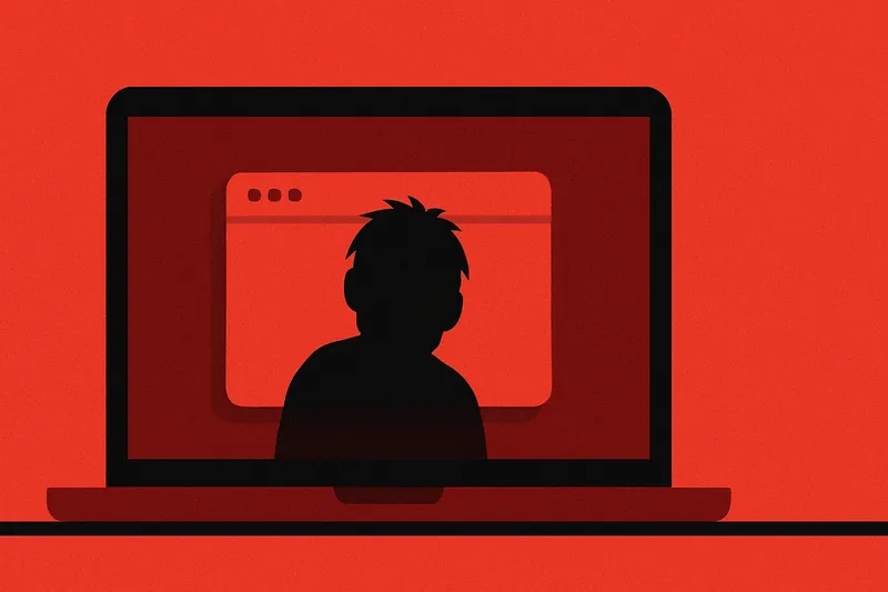 zatsugaku urban legend person silhouette on laptop