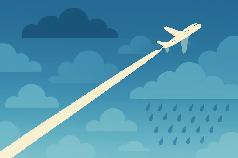 zatsugaku weather airplane flying through clouds and rain