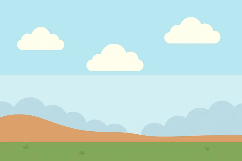 zatsugaku weather blue sky clouds and hills