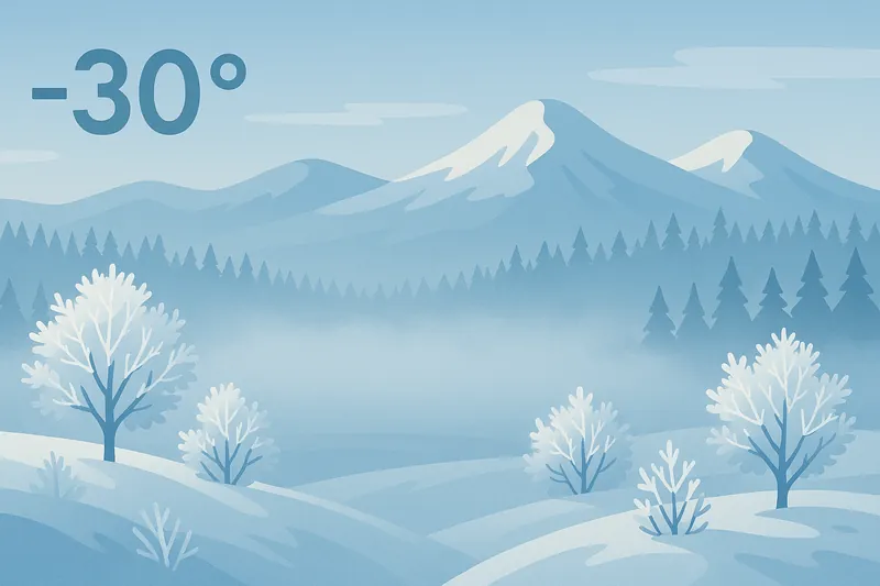 zatsugaku weather frozen landscape with mountains