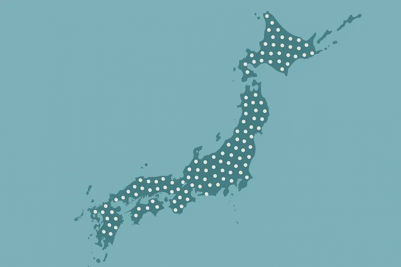 zatsugaku weather japan map dots