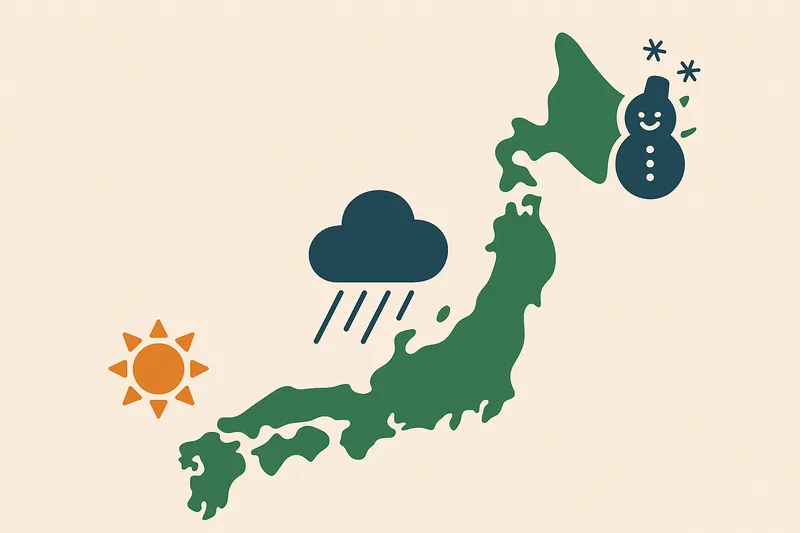 zatsugaku weather japan map sun rain snow