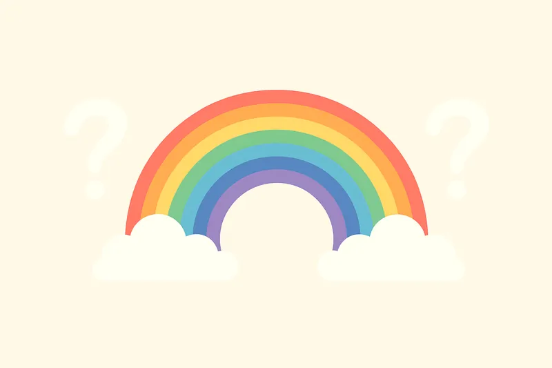 zatsugaku weather rainbow question mark clouds