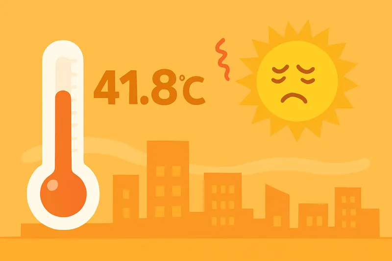 zatsugaku weather scorching heat 41 8c