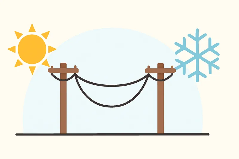 zatsugaku weather sun and snowflake on telephone pole