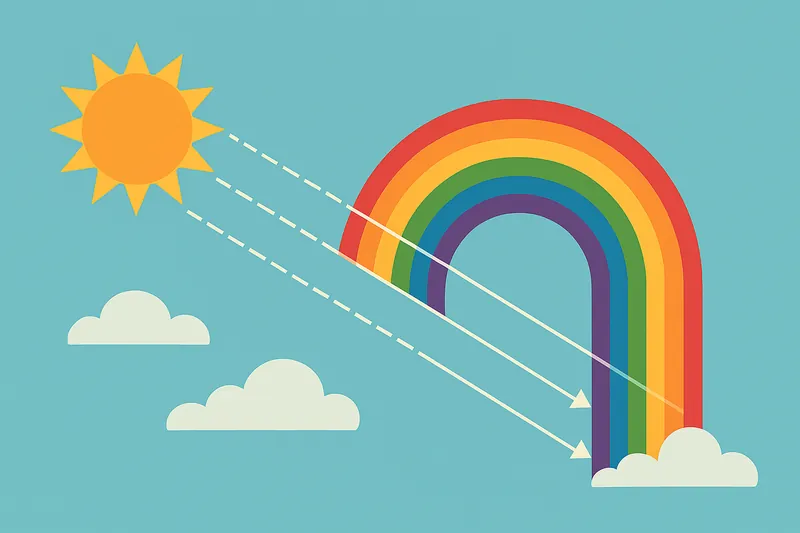 zatsugaku weather sun rainbow clouds