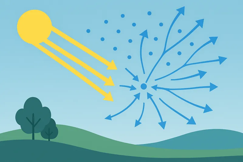 zatsugaku weather sun rays hitting air particles