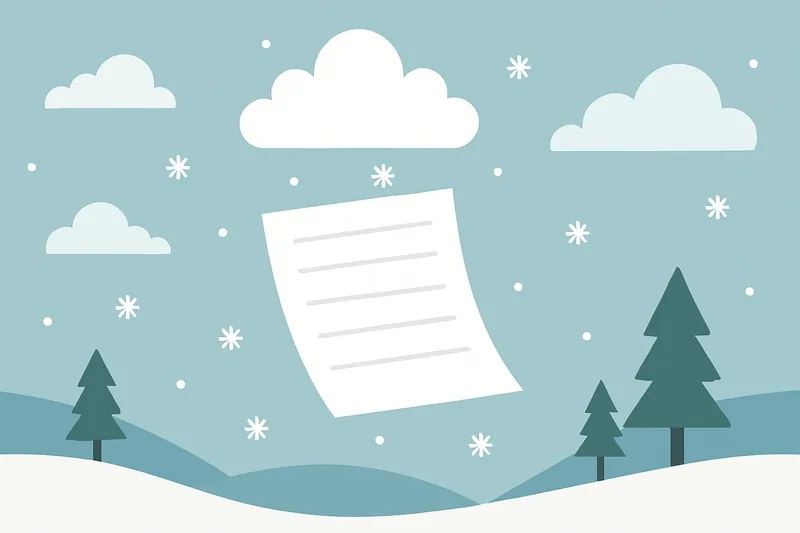 zatsugaku weather winter landscape with snow and document