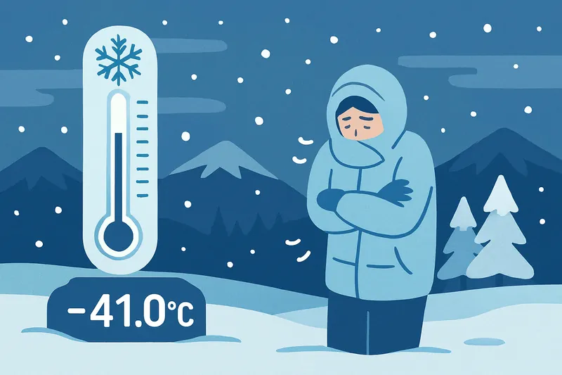 zatsugaku weather extreme cold person