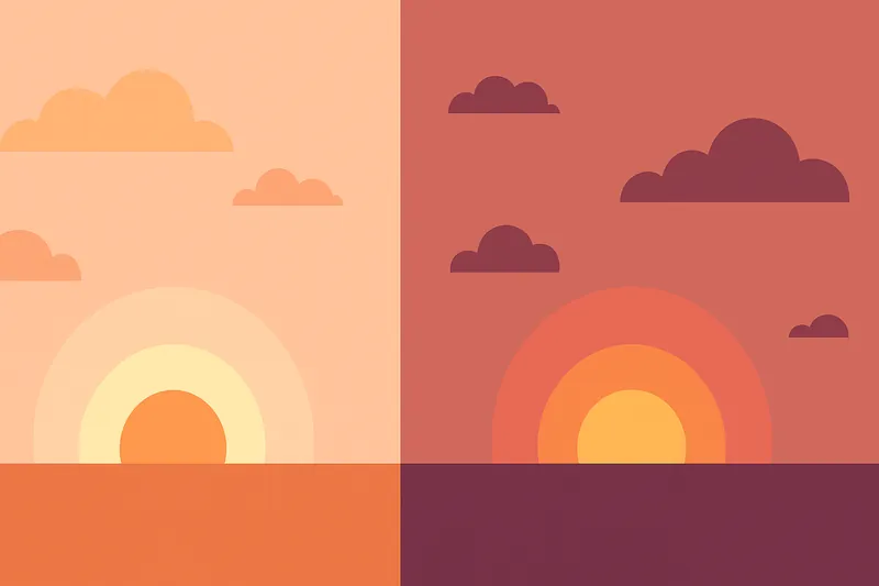 zatsugaku weather split sky sunset clouds