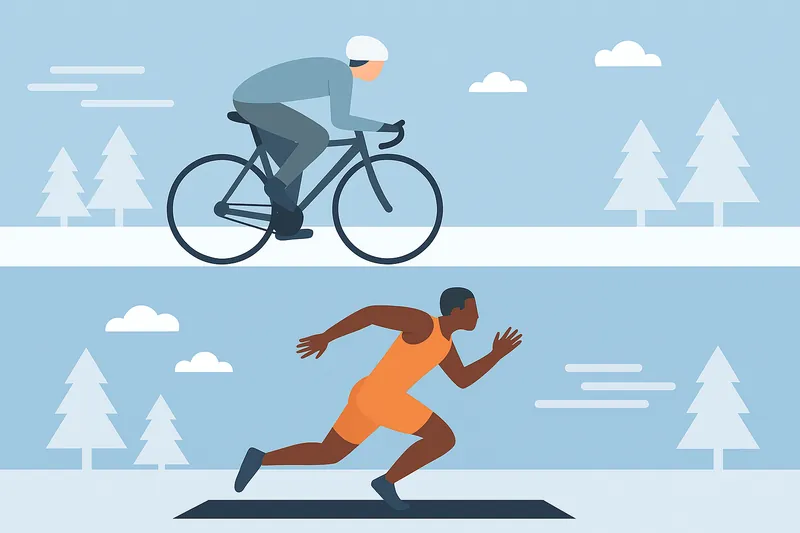 zatsugaku winter cyclist and runner