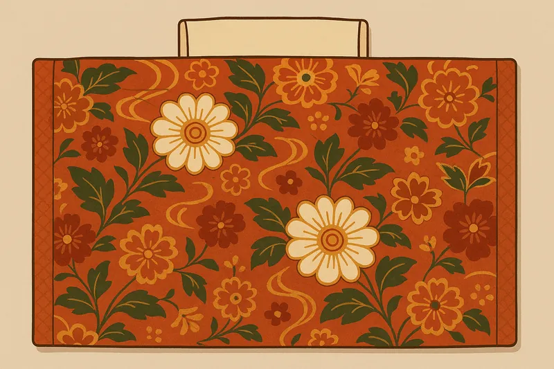 zatsugaku winter floral pattern suitcase