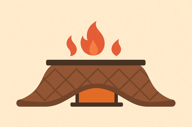 zatsugaku winter kotatsu with fire