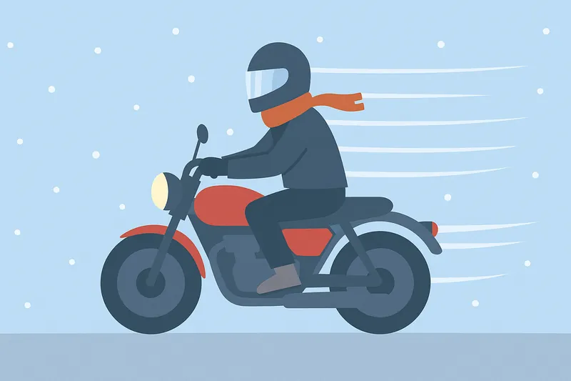 zatsugaku winter motorcycle rider snow