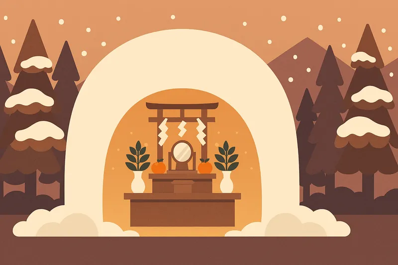 zatsugaku winter shrine snow trees