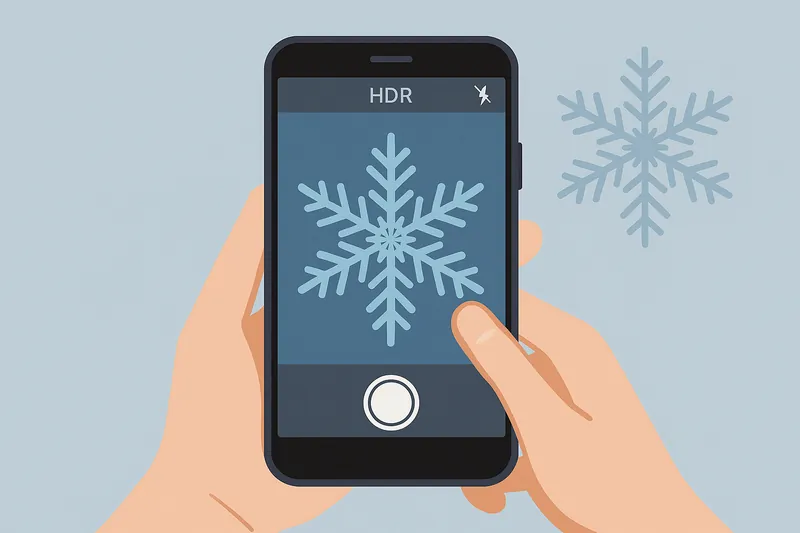 zatsugaku winter snowflakes on phone