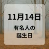 １１月１４日　有名人の誕生日