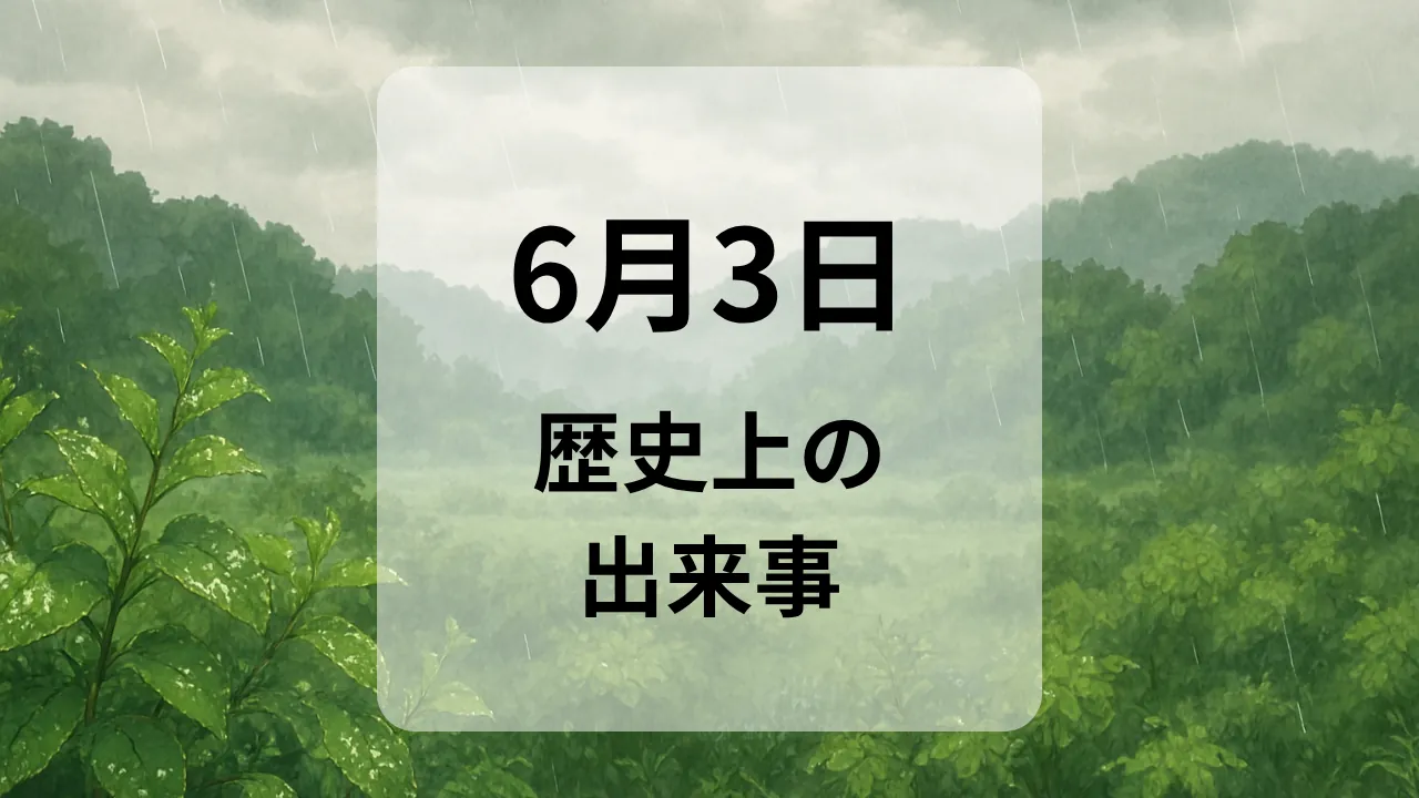 ６月３日　歴史上の出来事
