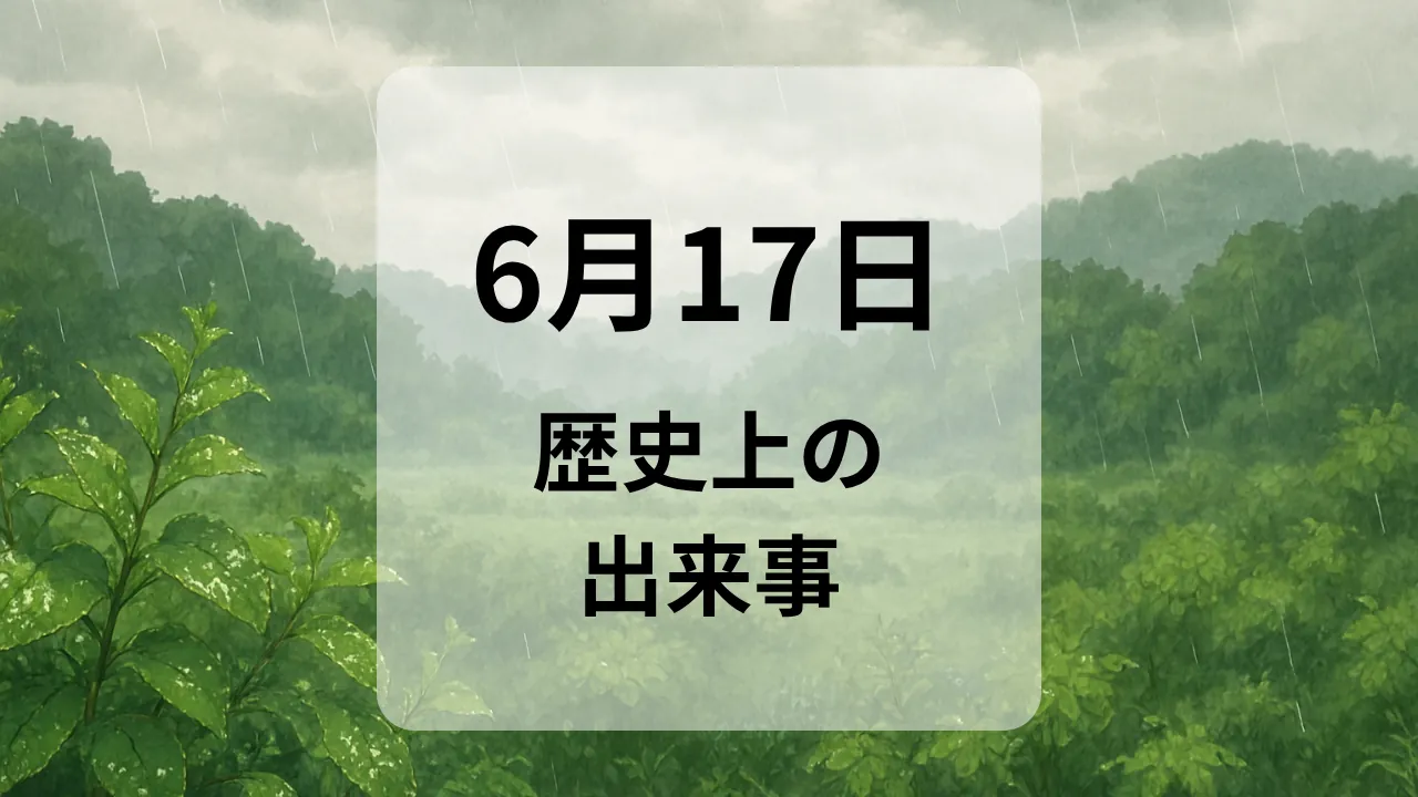６月１７日　歴史上の出来事