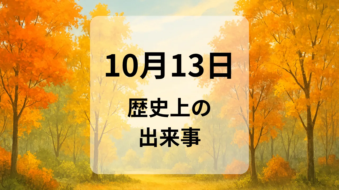 １０月１３日　歴史上の出来事