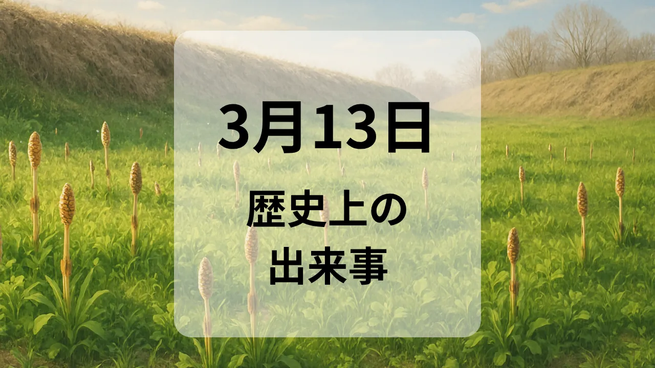 ３月１３日　歴史上の出来事