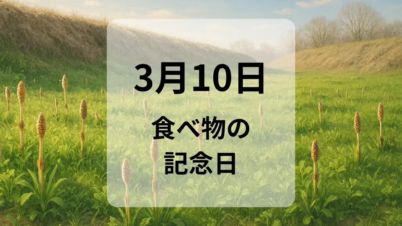 ３月１０日　食べ物の記念日