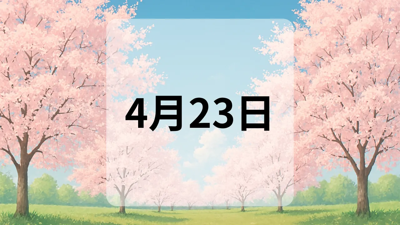 4月23日　今日は何の日