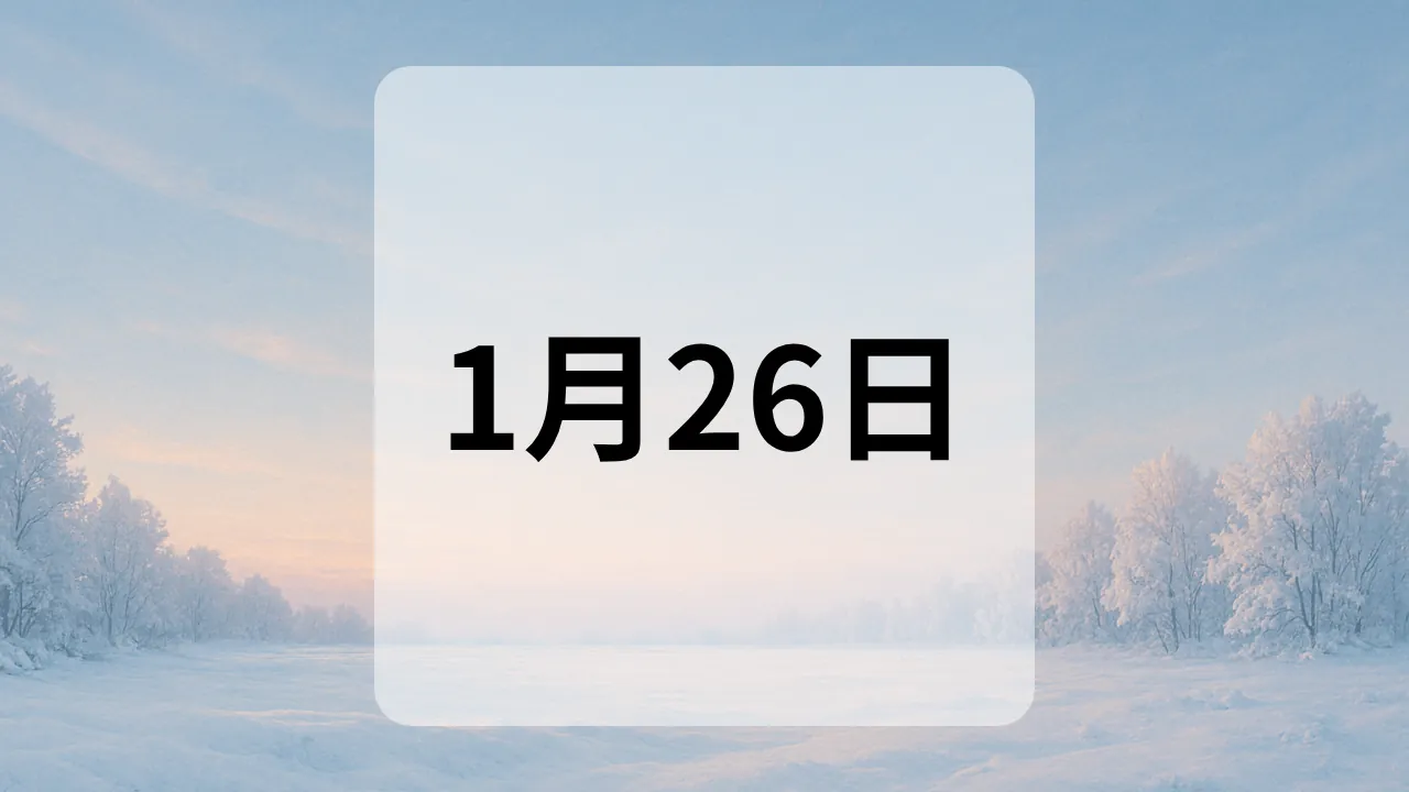 1月26日　今日は何の日