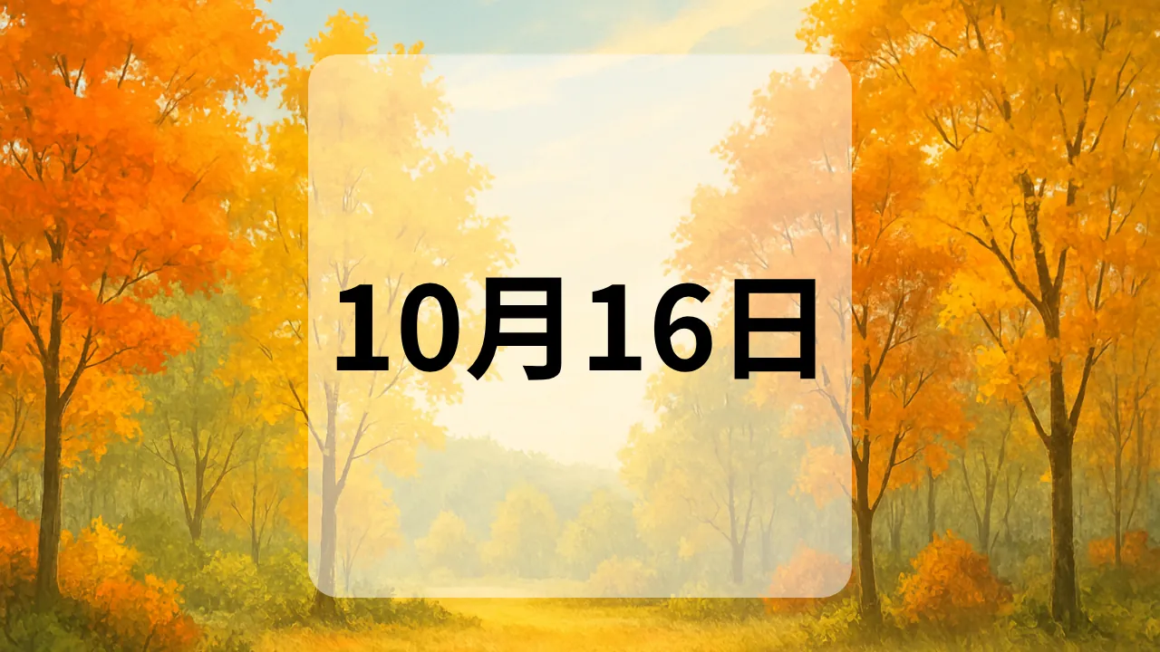 10月16日　今日は何の日