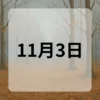 11月3日　今日は何の日