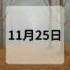 11月25日　今日は何の日