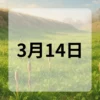 3月14日　今日は何の日