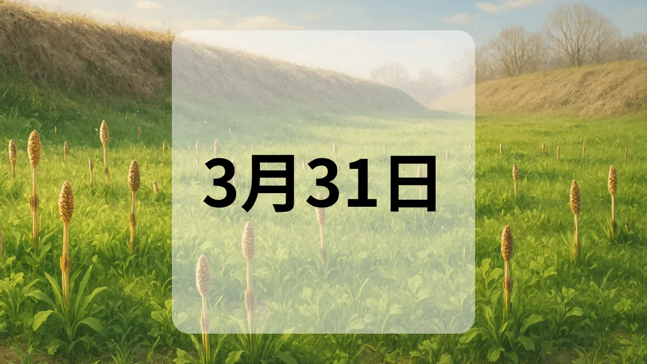 3月31日　今日は何の日