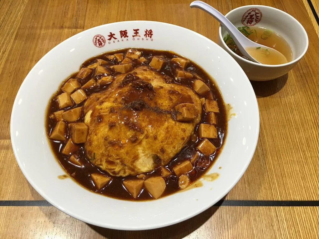 大阪王将のふわとろ麻婆天津飯の写真