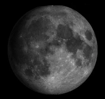 十三夜月の形を示した加工画像