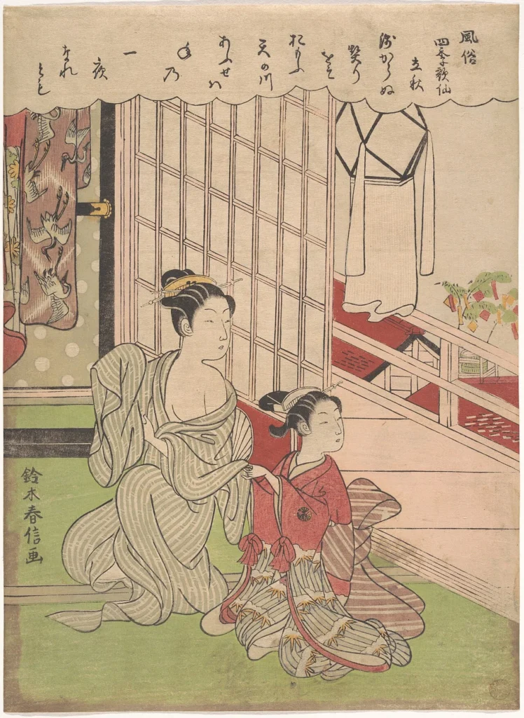 立秋を題材にした鈴木春信の浮世絵