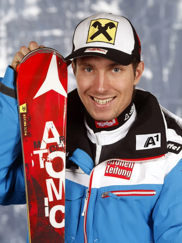 アルペンスキー選手マルセル・ヒルシャーの肖像写真