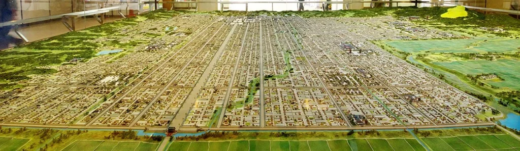平城京を再現した1000分の1模型