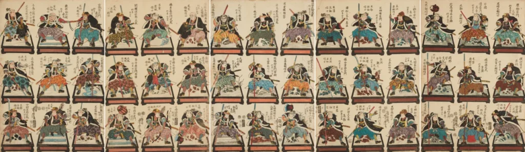 歌川芳虎が赤穂浪士を描いた浮世絵